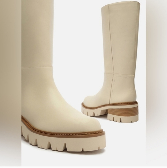 Arezzo Bailey Leather Tractor Boot NWOB - Picture 2 of 12